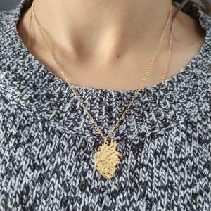 anatomical heart necklace