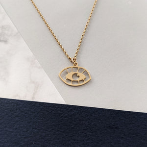 evil eye necklace by pieceofka