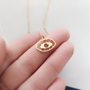 evil eye necklace by pieceofka