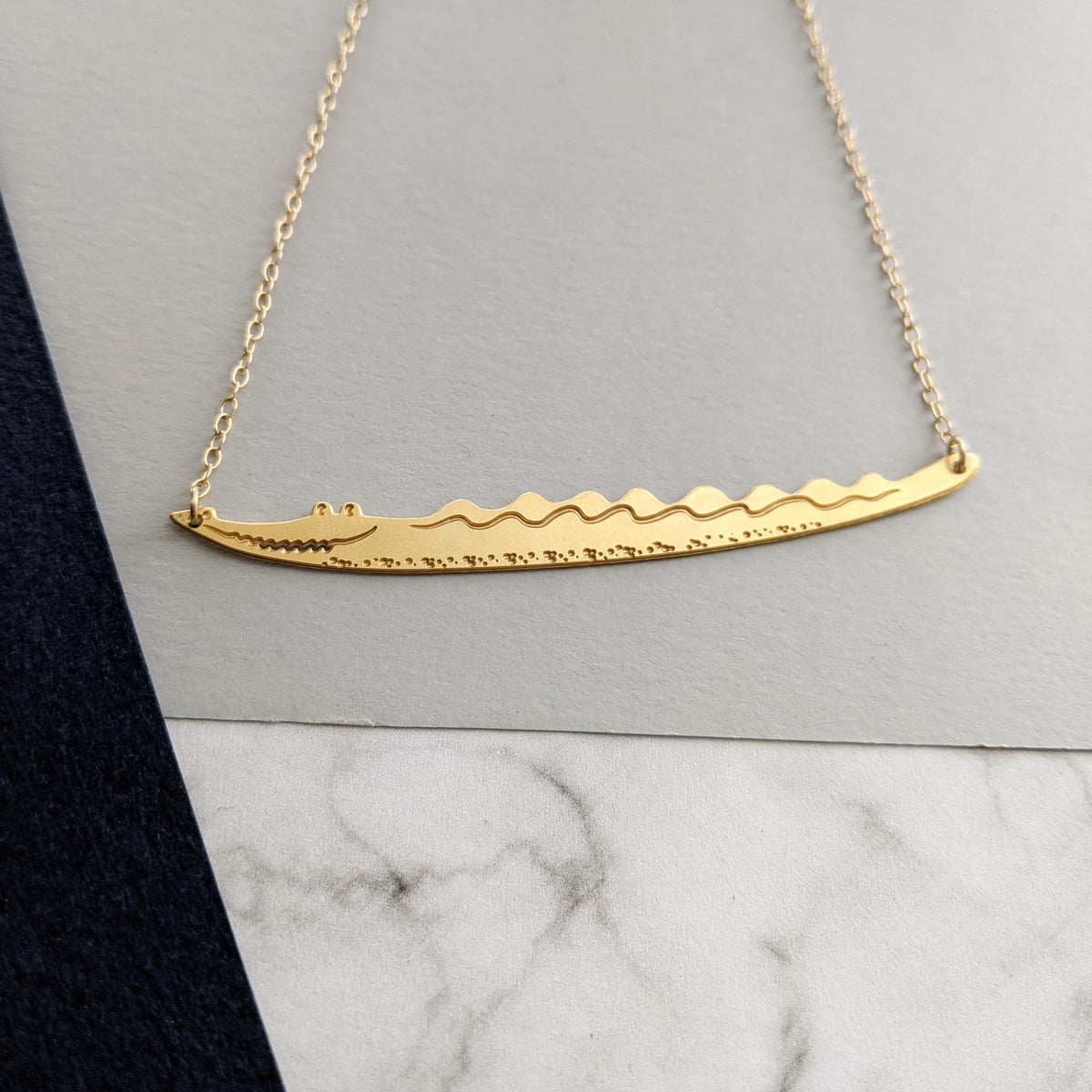 crocodile necklace by pieceofka