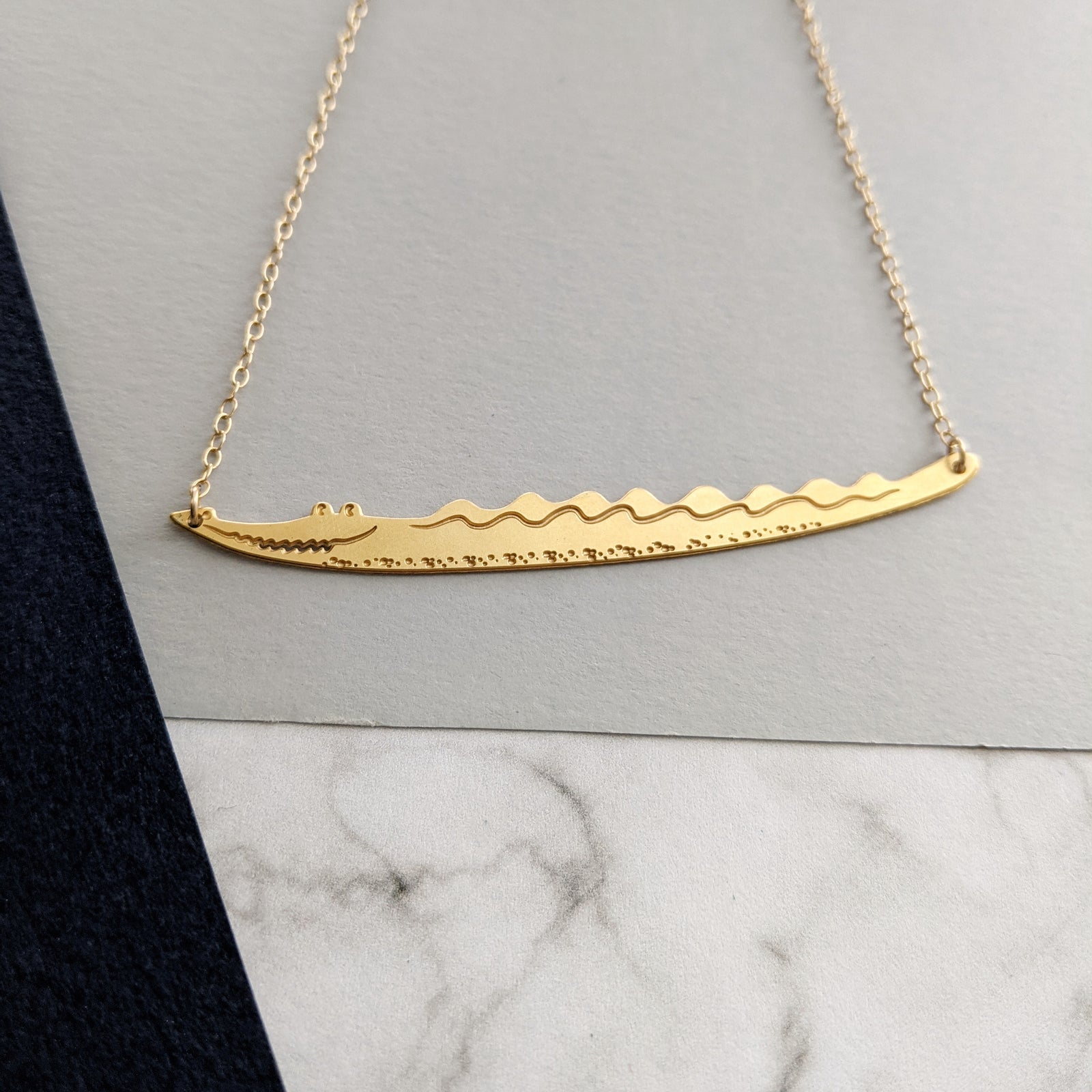 crocodile necklace by pieceofka