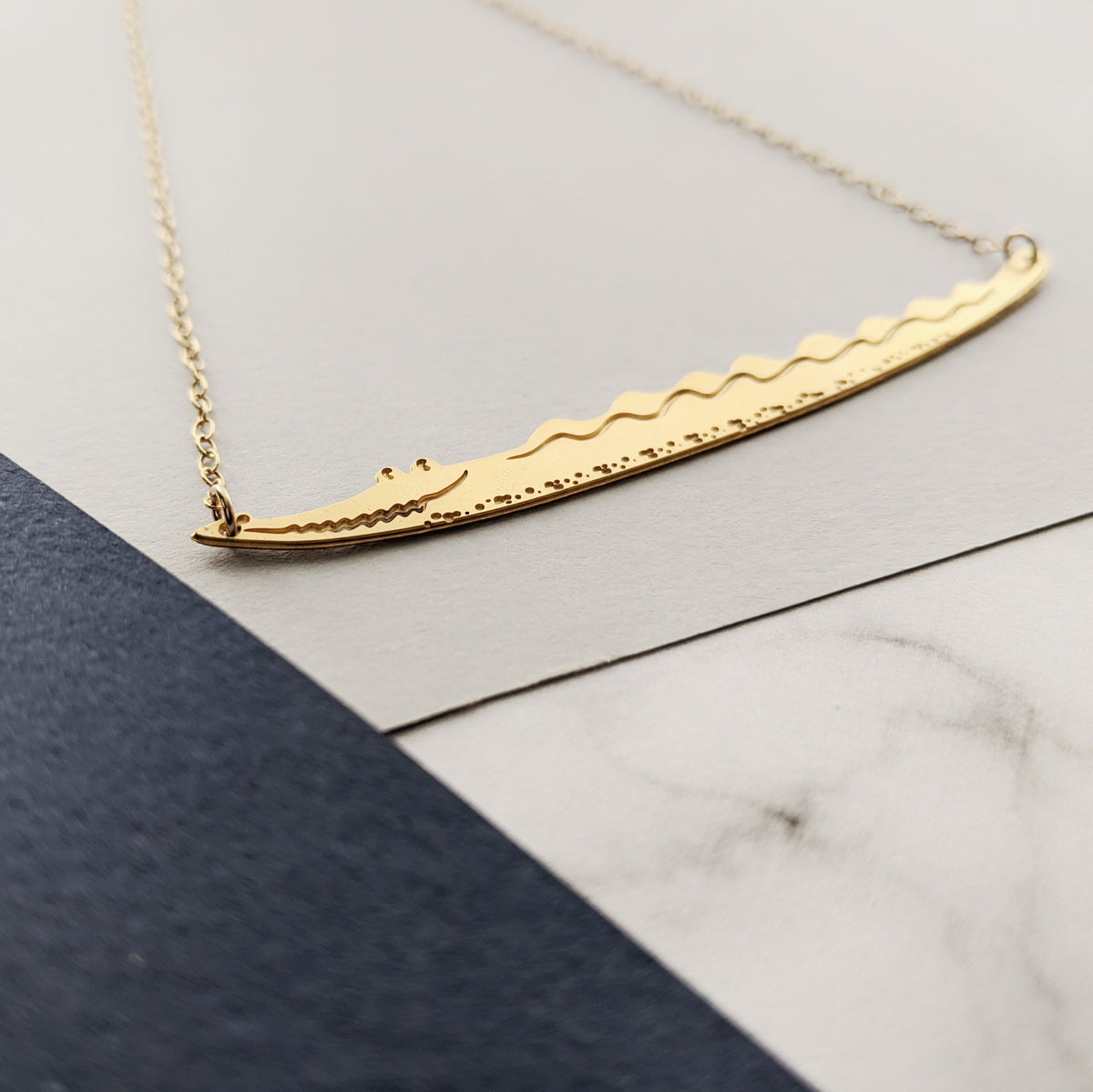 crocodile necklace by pieceofka