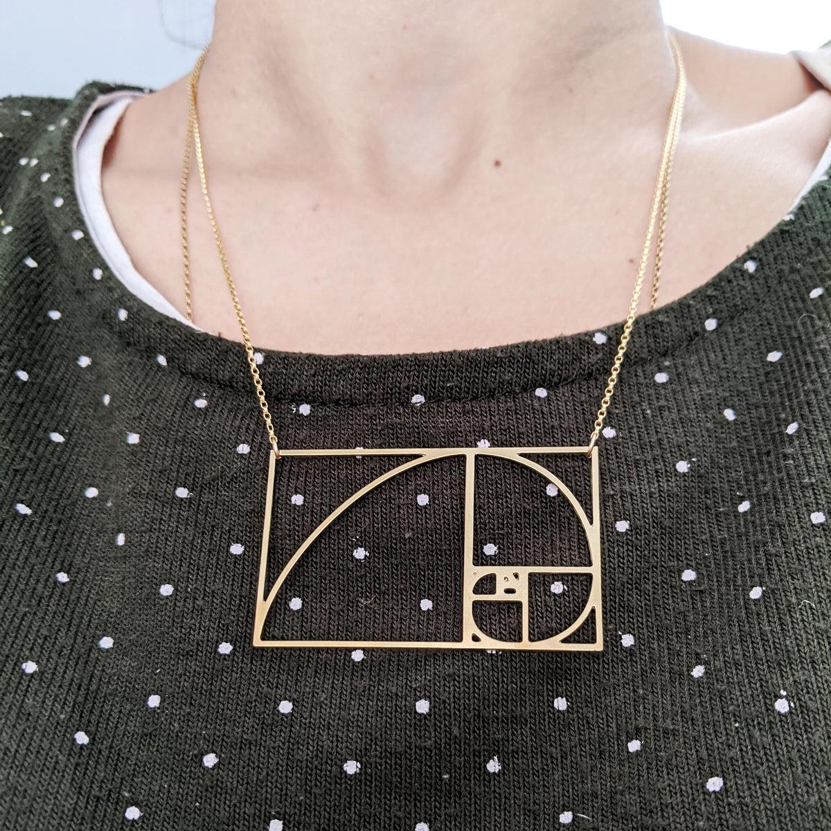 Fibonacci necklace by pieceofka on model