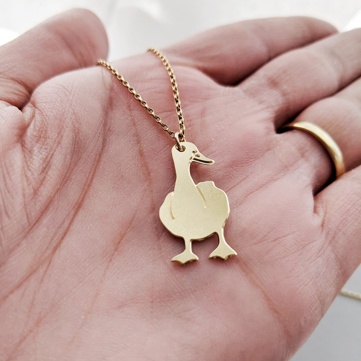 Swarovski store goose necklace