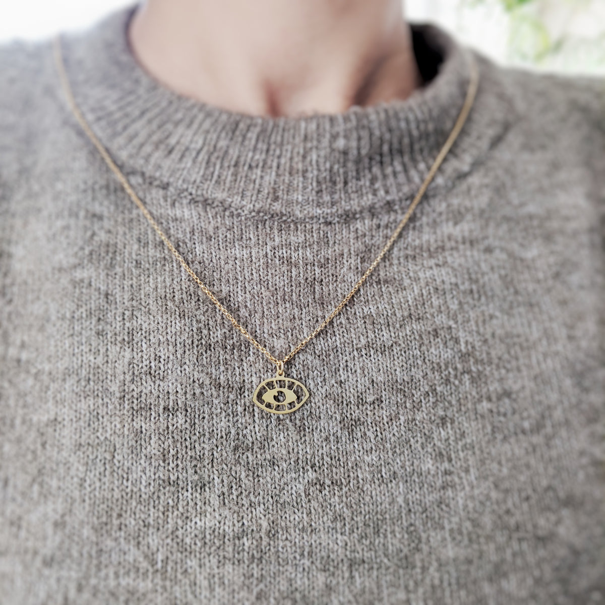 evil eye necklace by pieceofka