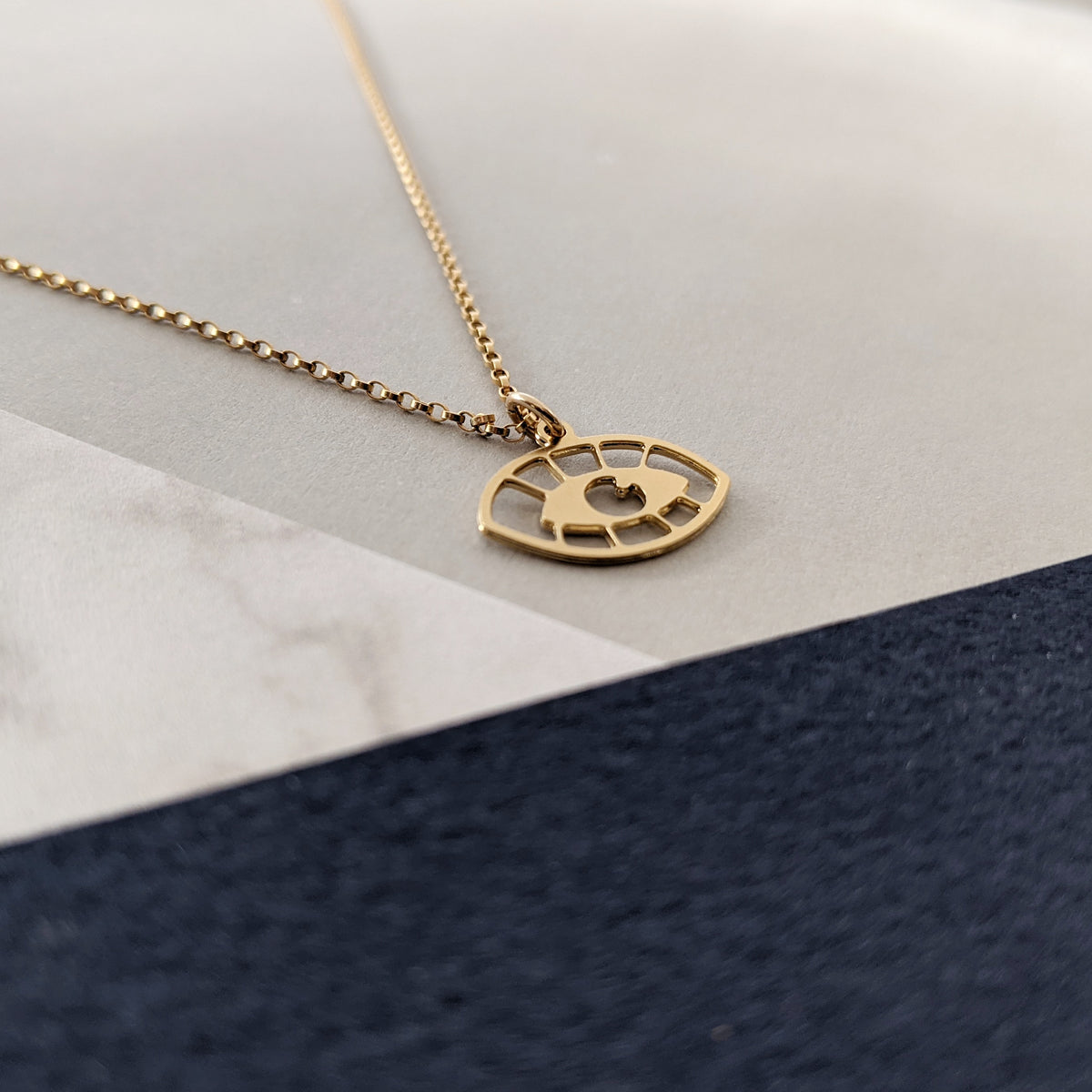 evil eye necklace by pieceofka