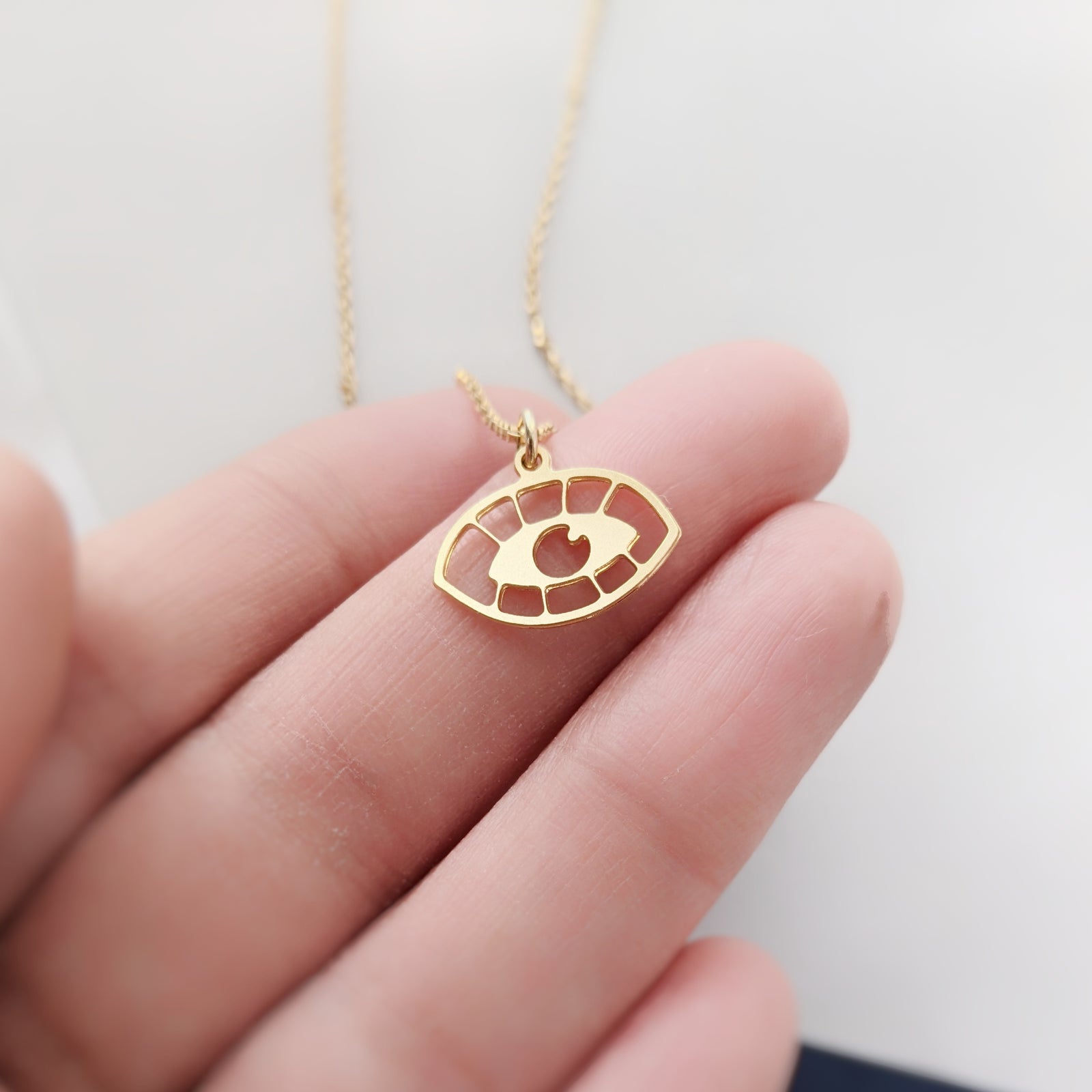 evil eye necklace by pieceofka