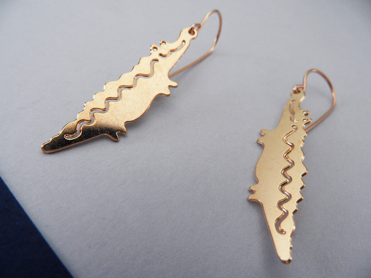 alligator earrings