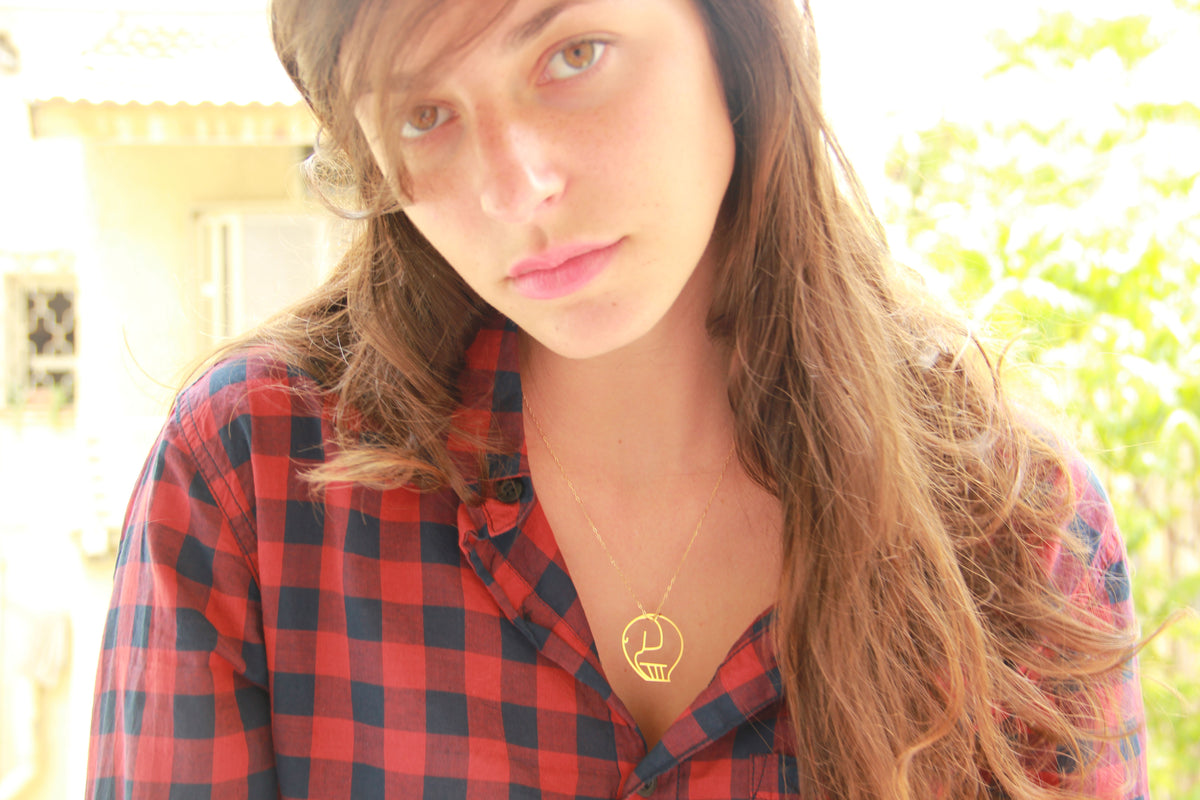 elephant necklace by pieceofka model