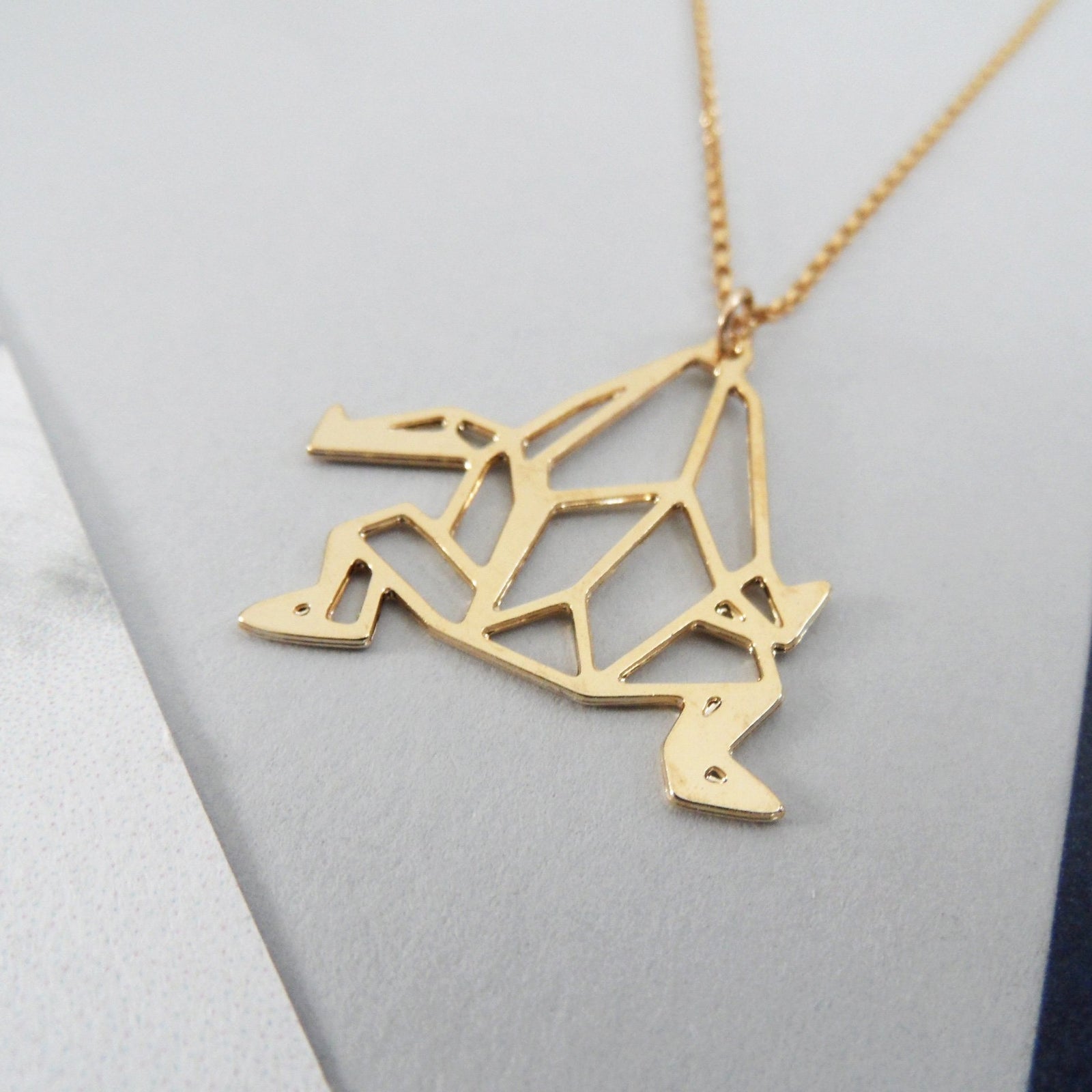 Origami Frog Necklace