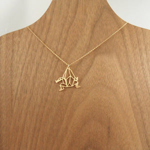Origami Frog Necklace