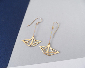 Paper Boat Earrings