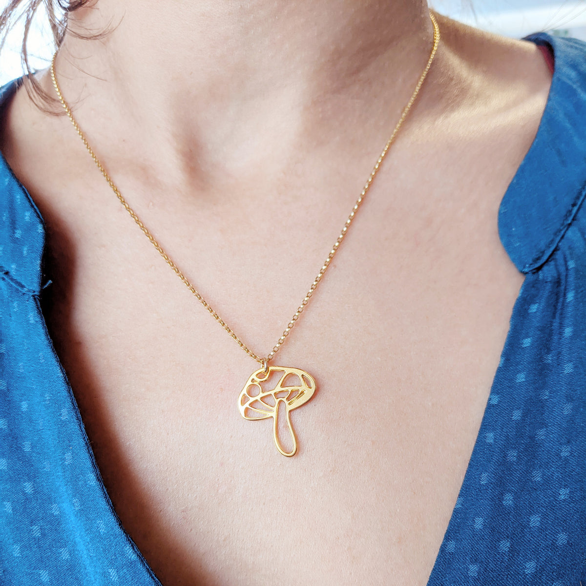 amanita mushroom necklace