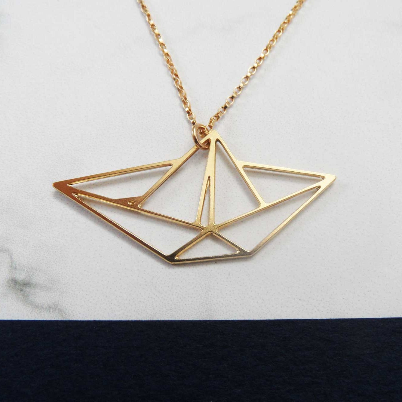 Paper Boat Necklace