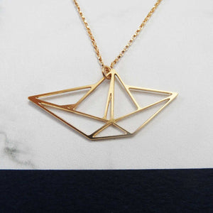 Paper Boat Necklace