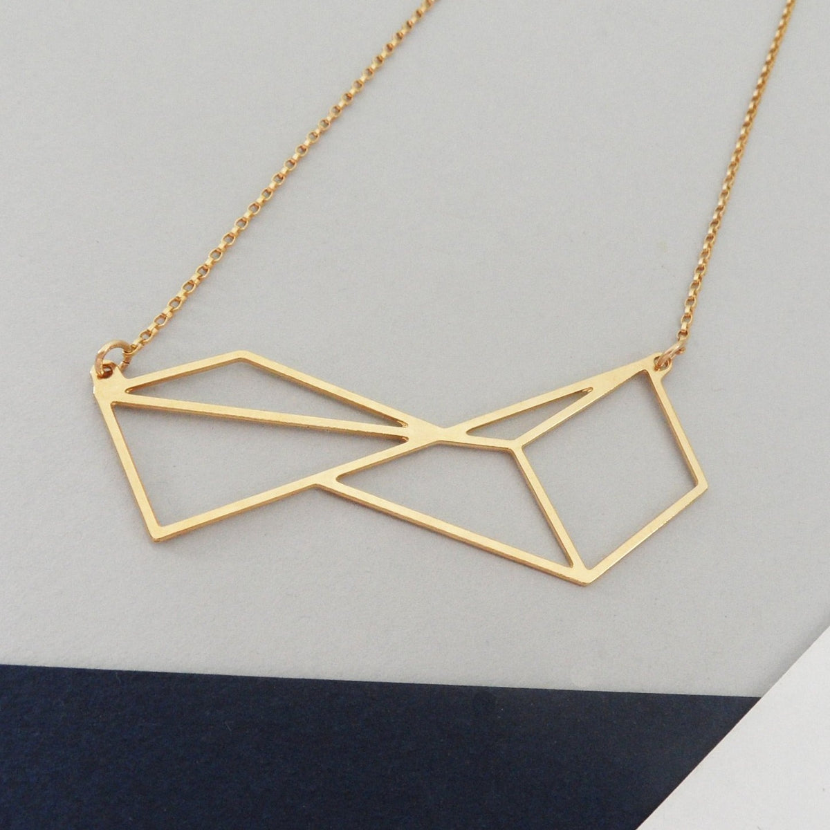 Twisted Rectangle Necklace