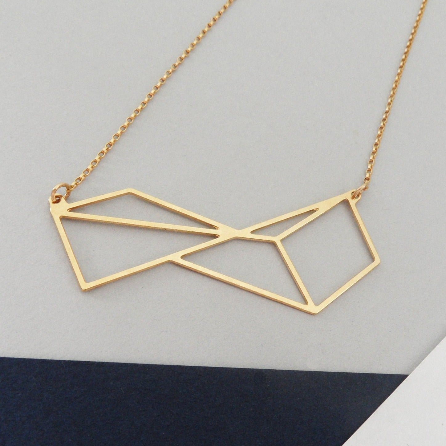 Twisted Rectangle Necklace