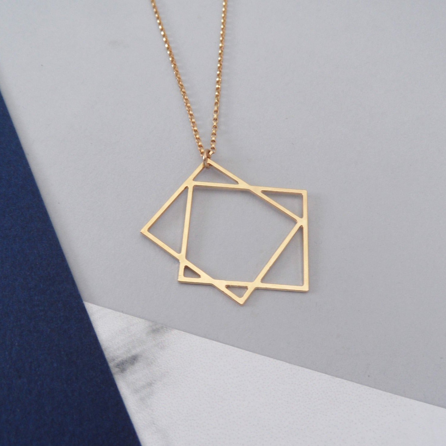 Two Squares Necklace